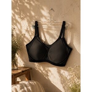 Honeylove Silhouette Bra Black Wireless Supportive Shapewear LWBRD201 Womens 1X